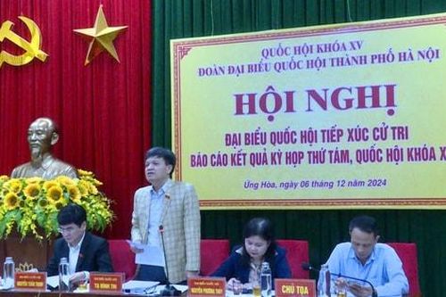 Cử tri huyện Thường Tín, Ứng Hòa, Phú Xuyên, Mỹ Đức kiến nghị nhiều vấn đề