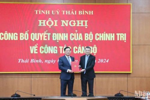 Chuẩn y đồng chí Nguyễn Khắc Thận giữ chức vụ Bí thư Tỉnh ủy Thái Bình