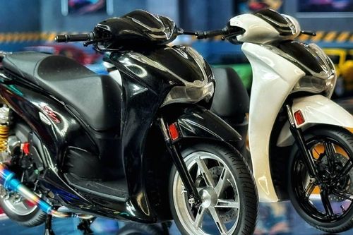 Ngắm cặp xe mô hình Honda SH 350i tí hon y như thật do chàng trai 22 tuổi tự chế