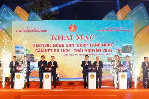 Thái Nguyên: Khai mạc Festival nông sản, OCOP, làng nghề gắn kết du lịch 2024