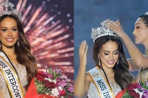 Tân Hoa hậu Liên lục địa 2024 đăng quang trong thiết kế của Nguyễn Minh Tuấn