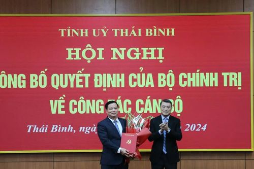 Bộ Chính trị chuẩn y ông Nguyễn Khắc Thận giữ chức Bí thư Tỉnh ủy Thái Bình