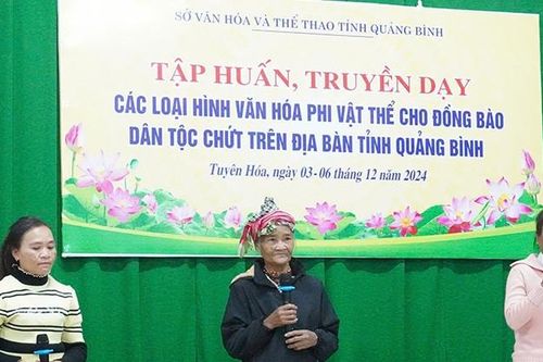 Đồng bào dân tộc Chứt được truyền dạy các loại hình văn hóa phi vật thể