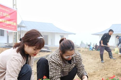 Tạo cảnh quan xanh cho khu tái định cư thôn Nậm Tông