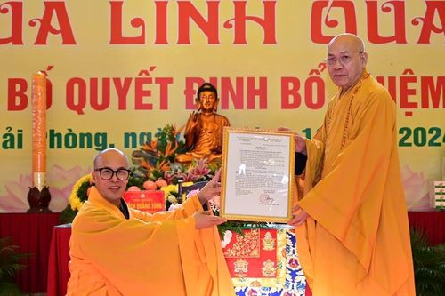 Hải Phòng: Bổ nhiệm Thượng tọa Thích Tục Bách làm trụ trì chùa Linh Quang