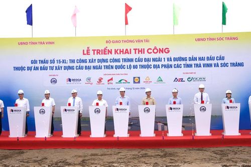 Bắt đầu thi công xây dựng cầu Đại Ngãi 1 bắc qua sông Hậu