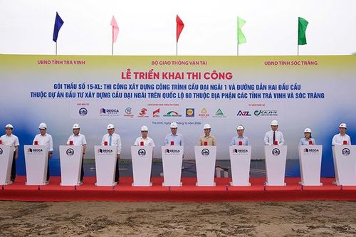Khởi công xây dựng cầu Đại Ngãi 1 bắc qua sông Hậu