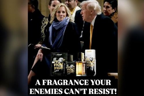 Ông Trump dùng hình Đệ nhất phu nhân Mỹ Jill Biden để quảng cáo nước hoa