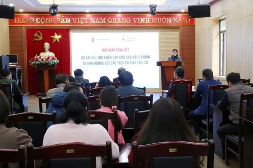 Tổng kết Dự án 'Cứu trợ khẩn cấp cho các hộ gia đình bị ảnh hưởng bởi bão Yagi tại tỉnh Lào Cai'