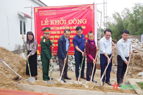 Hà Tĩnh khởi công xây dựng nhà tặng cho gia đình chính sách, hộ nghèo