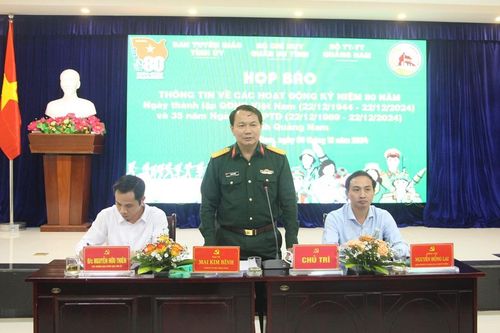 Quảng Nam công bố các hoạt động kỷ niệm 80 năm Ngày thành lập Quân đội nhân dân Việt Nam