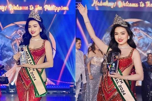 Vũ Thị Hoa đăng quang Mrs Earth International 2024