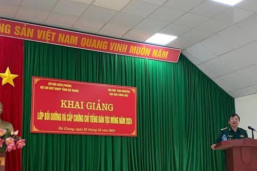 Bồi dưỡng tiếng Mông cho sỹ quan, quân nhân chuyên nghiệp