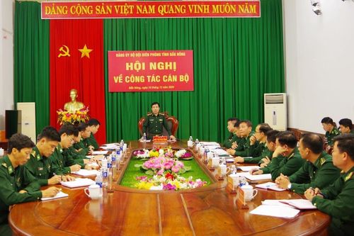 Đại tá Vũ Quốc Ân thăm, làm việc tại Bộ Chỉ huy BĐBP Đắk Nông