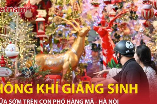 Không khí Giáng sinh 'gõ cửa' sớm trên tuyến phố Hàng Mã