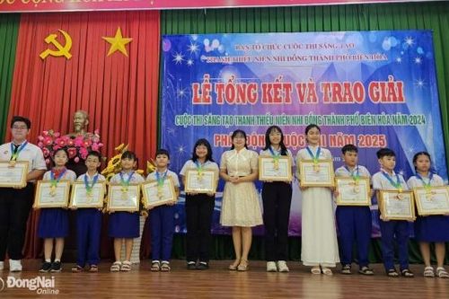 Trao giải cuộc thi sáng tạo thanh thiếu niên nhi đồng thành phố Biên Hòa năm 2024