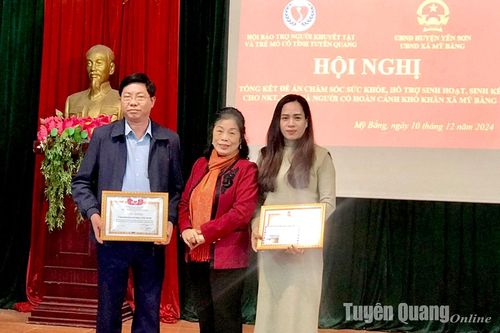 Tổng kết Đề án Chăm sóc sức khỏe, sinh kế cho người khuyết tật và trẻ mồ côi xã Mỹ Bằng
