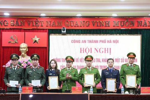 Khen thưởng các lực lượng Công an Hà Nội triệt phá ba chuyên án lớn