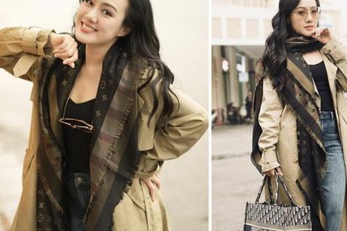 BTV Hoài Anh dạo phố mùa đông với cả cây đồ hiệu