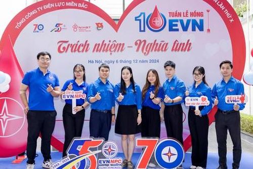 Tuần lễ hồng EVN lần thứ X: Đóng góp hơn 11.000 đơn vị máu