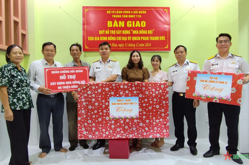 Trung tâm Bảo đảm kỹ thuật 719 trao quỹ hỗ trợ xây dựng 'Nhà đồng đội'