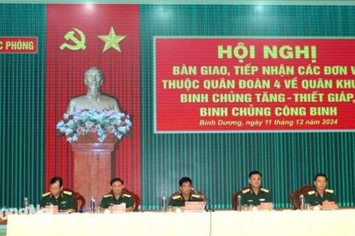 Bàn giao các đơn vị Quân đoàn 4 về quân khu và binh chủng thuộc Bộ Quốc phòng