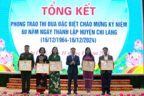 Chi Lăng: Tổng kết phong trào thi đua đặc biệt và trao giải các cuộc thi chào mừng kỷ niệm 60 năm ngày thành lập huyện