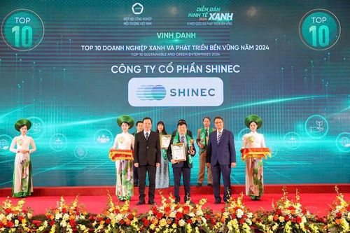 Shinec được vinh danh Top 10 doanh nghiệp Xanh và phát triển bền vững