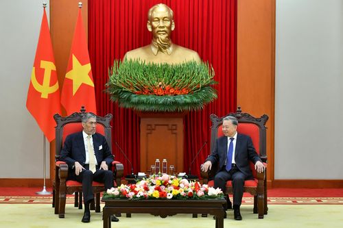 Tổng Bí thư Tô Lâm tiếp Tổng Bí thư Đảng Phong trào Cánh tả Thống nhất Cộng hòa Dominica