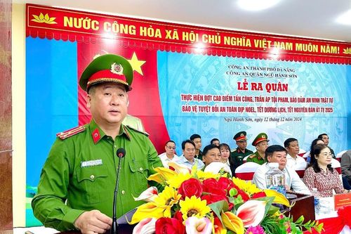 Công an quận Ngũ Hành Sơn ra quân thực hiện cao điểm tấn công, trấn áp tội phạm