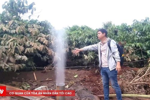 Giếng khoan phun khí lên khỏi mặt đất hơn 7m