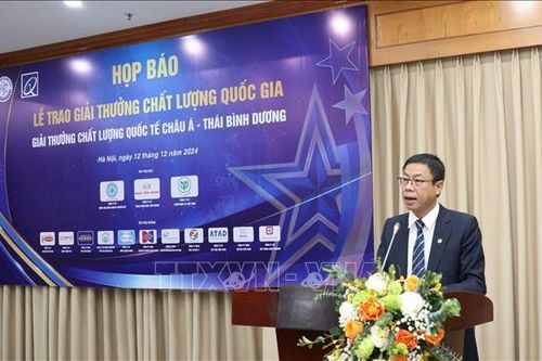 Ngày 18/12 sẽ trao Giải thưởng Chất lượng châu Á - Thái Bình Dương
