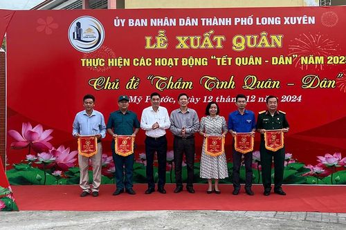 Xuất quân Tết quân - dân tại TP. Long Xuyên và huyện Châu Thành