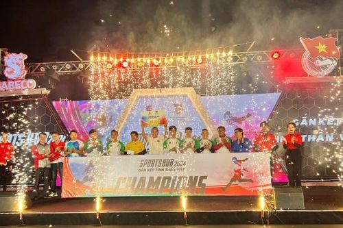 Đội bóng Tỉnh Đoàn Lâm Đồng giành cúp vô địch Giải bóng đá Sabeco sports hub 2024 - Gắn kết tinh thần Việt