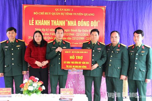 Khánh thành Nhà đồng đội cho quân nhân có hoàn cảnh khó khăn xã Tân Tiến