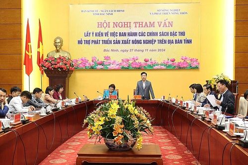 Bắc Ninh: Tham vấn chính sách đặc thù hỗ trợ phát triển nông nghiệp bền vững