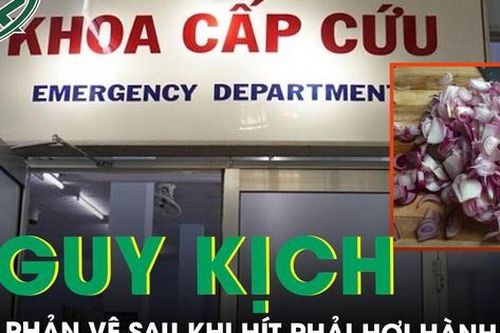 Hít phải hơi hành, nữ bệnh nhân sốc phản vệ nguy kịch