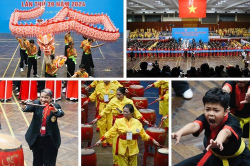 Tưng bừng khai mạc Giải võ thuật cổ truyền Hà Nội mở rộng 2024