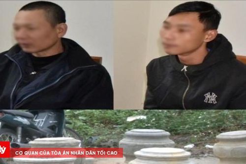 Bắt hai đối tượng trộm cắp trụ đá tại nghĩa trang