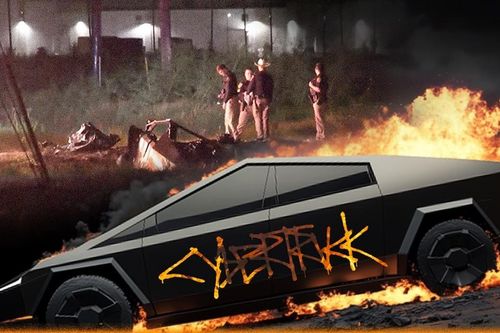 Xe điện Tesla Cybertruck bốc cháy khi va chạm sau 2 vụ tai nạn
