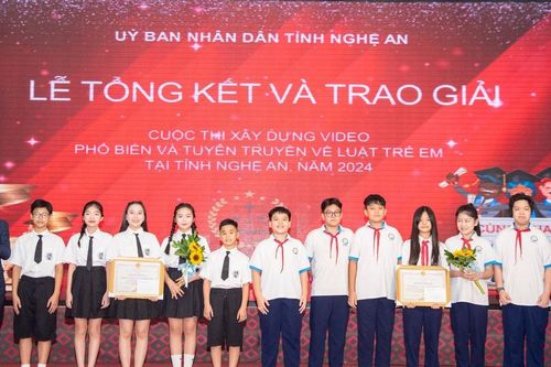 Nghệ An trao giải cuộc thi xây dựng video tuyên truyền, phổ biến về Luật Trẻ em