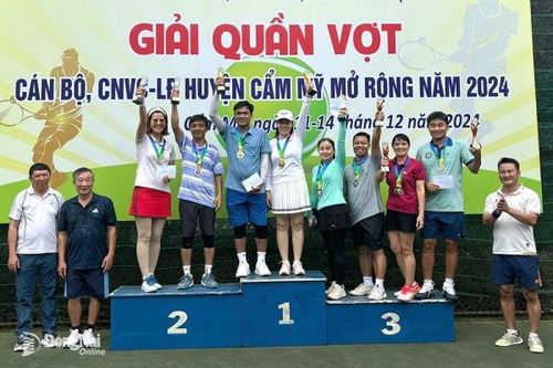 Giải quần vợt cán bộ, công nhân viên chức lao động huyện Cẩm Mỹ mở rộng 2024