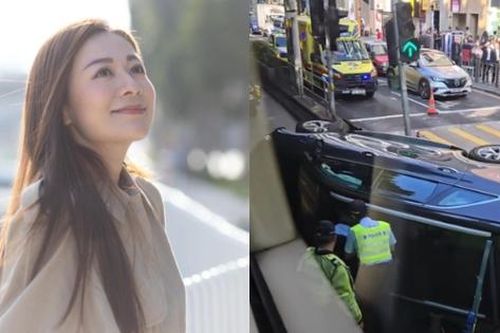 Nữ ca sĩ, diễn viên đình đám gặp tai nạn lật xe kinh hoàng giữa phố