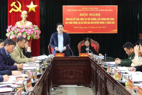 Hữu Lũng đánh giá tiến độ giải phóng mặt bằng tháng 12/2024