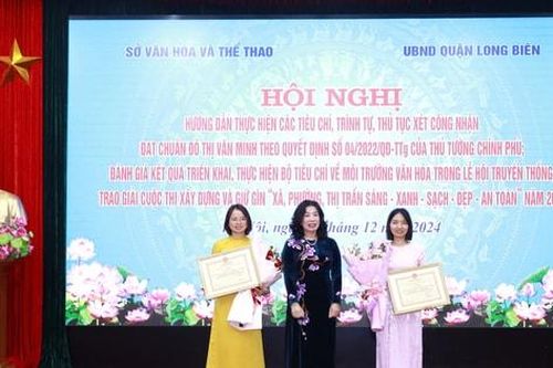 Hà Nội: Trao giải cuộc thi 'Xã, phường, thị trấn Sáng - Xanh - Sạch - Đẹp - An toàn' năm 2024