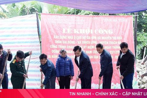 Khởi công xây nhà ở cho hộ dân khó khăn ở Thạch Hà