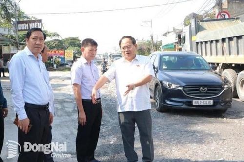 Sau chỉ đạo của Trưởng đoàn Đại biểu Quốc hội tỉnh, đường Hoàng Văn Bổn sắp hoàn thành sửa chữa