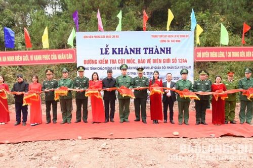 Đồn Biên phòng Cửa khẩu Chi Ma tổ chức khánh thành công trình đường kiểm tra cột mốc 1244