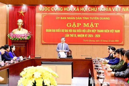 Gặp mặt đoàn đại biểu dự Đại hội đại biểu Hội LHTN Việt Nam lần thứ IX, nhiệm kỳ 2024-2029