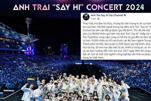 Concert Anh Trai 'Say Hi' xác nhận chào đón hơn 90 nghìn khán giả tại Hà Nội